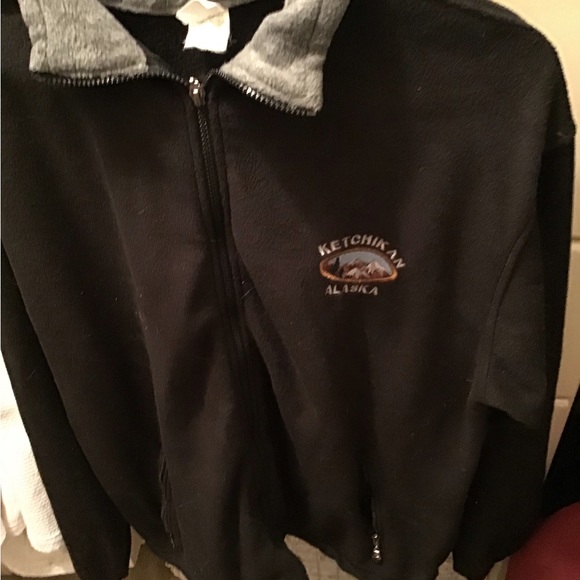 KETCHIKAN ALASKA Fleece Jacket, XXL, Black, - Picture 3 of 5